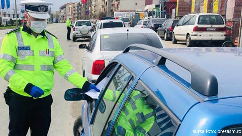 Zeci de sătmăreni au fost amendați de polițiști, după ce au fost prinși fără mască de protecție