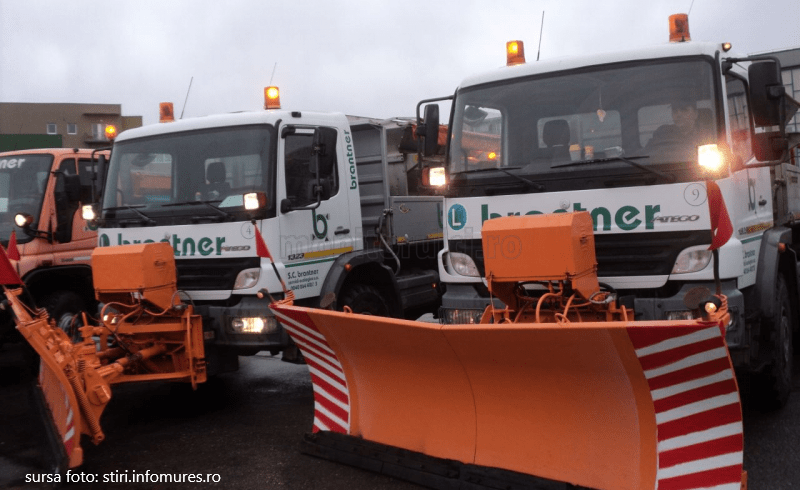 Municipiul Târgu Mureș a închiriat șase utilaje și are propriul serviciu pentru deszăpezire
