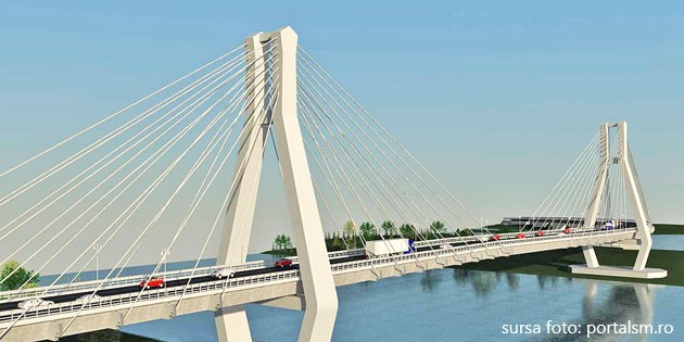 Noul pod din Satu Mare a început să crape deja, iar lucrările nici măcar nu au fost recepționate