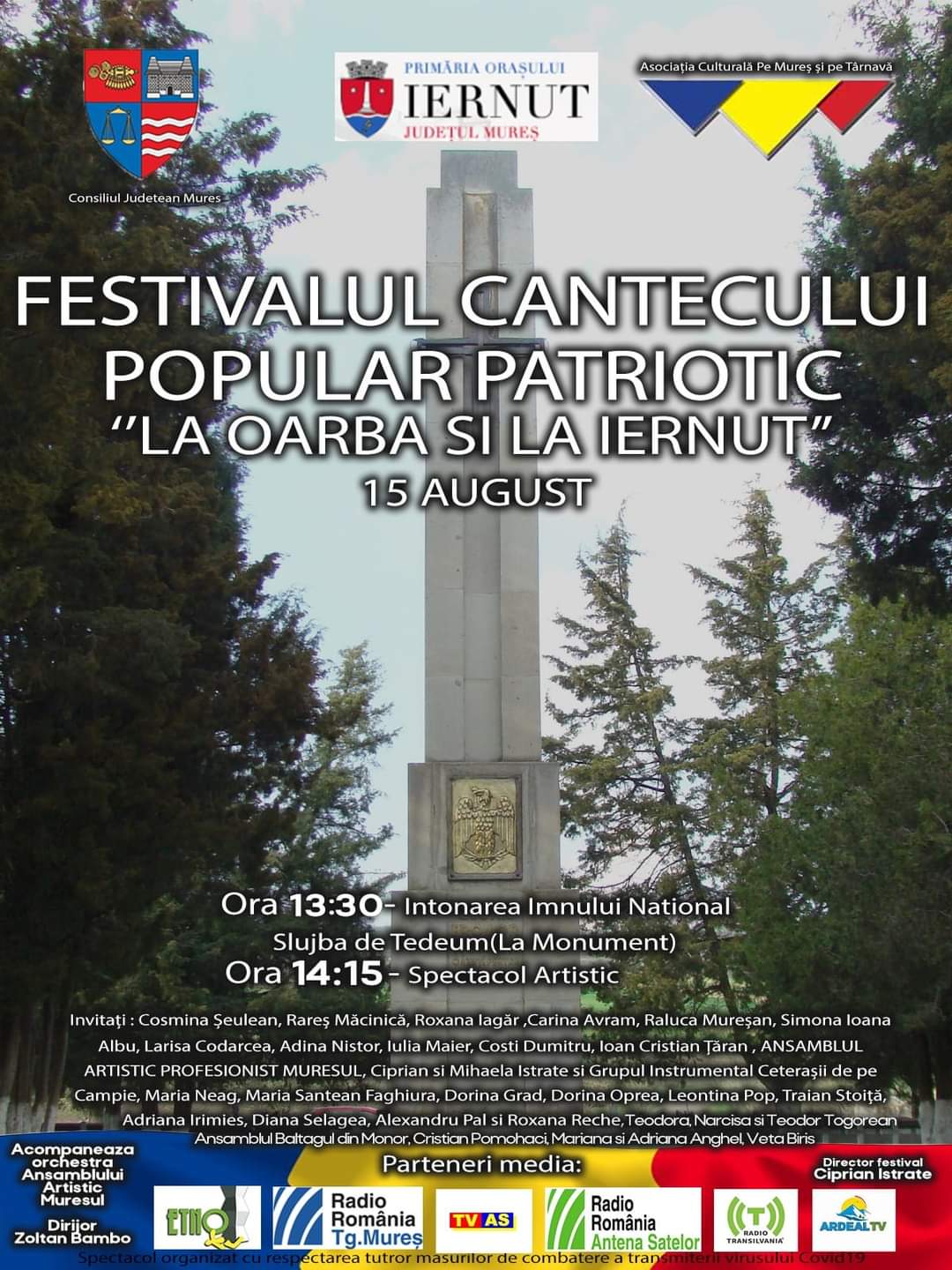 Duminică va avea loc o nouă ediție a Festivalului Cântecului popular patriotic ,,La Oarba și la Iernut”